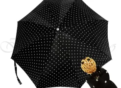 Pois bianco e nero - ombrello mini leggero