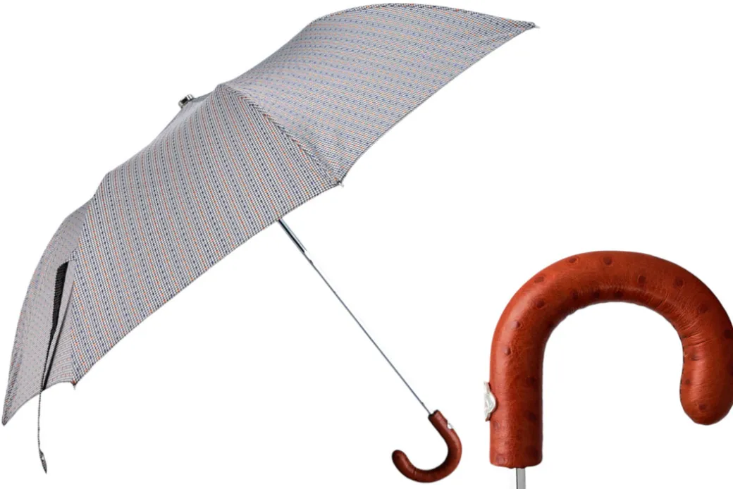 Polka Dots Jacquard: Foldable Umbrella with Bamboo