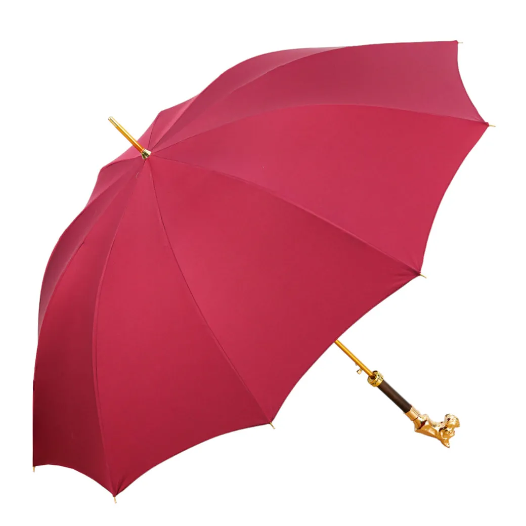 Premium Men's Exclusive Luxury Umbrella with 24K dog handle