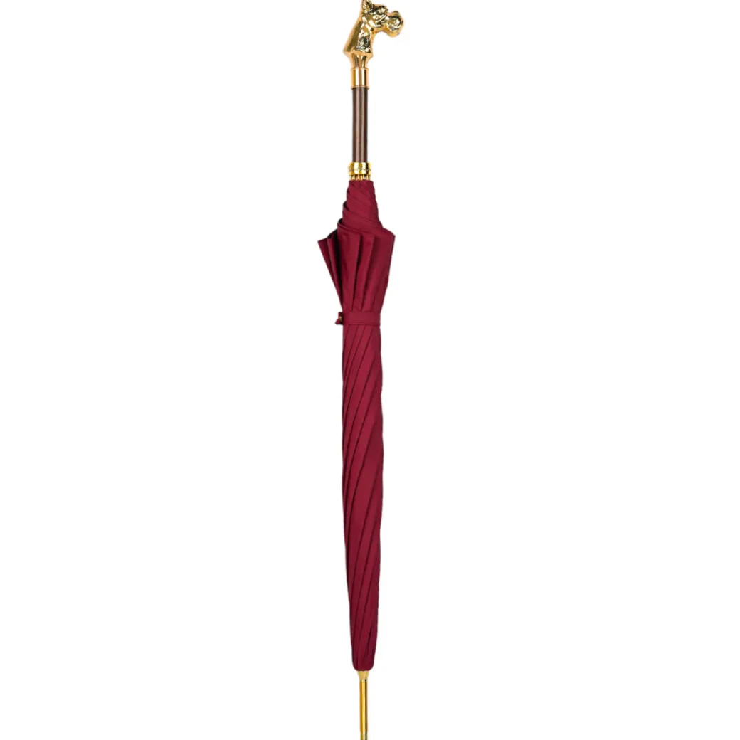 Premium Men's Exclusive Luxury Umbrella with 24K dog handle