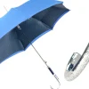Royal Blue Umbrella with Shimmering Crystal Accents for Luxurious Styl