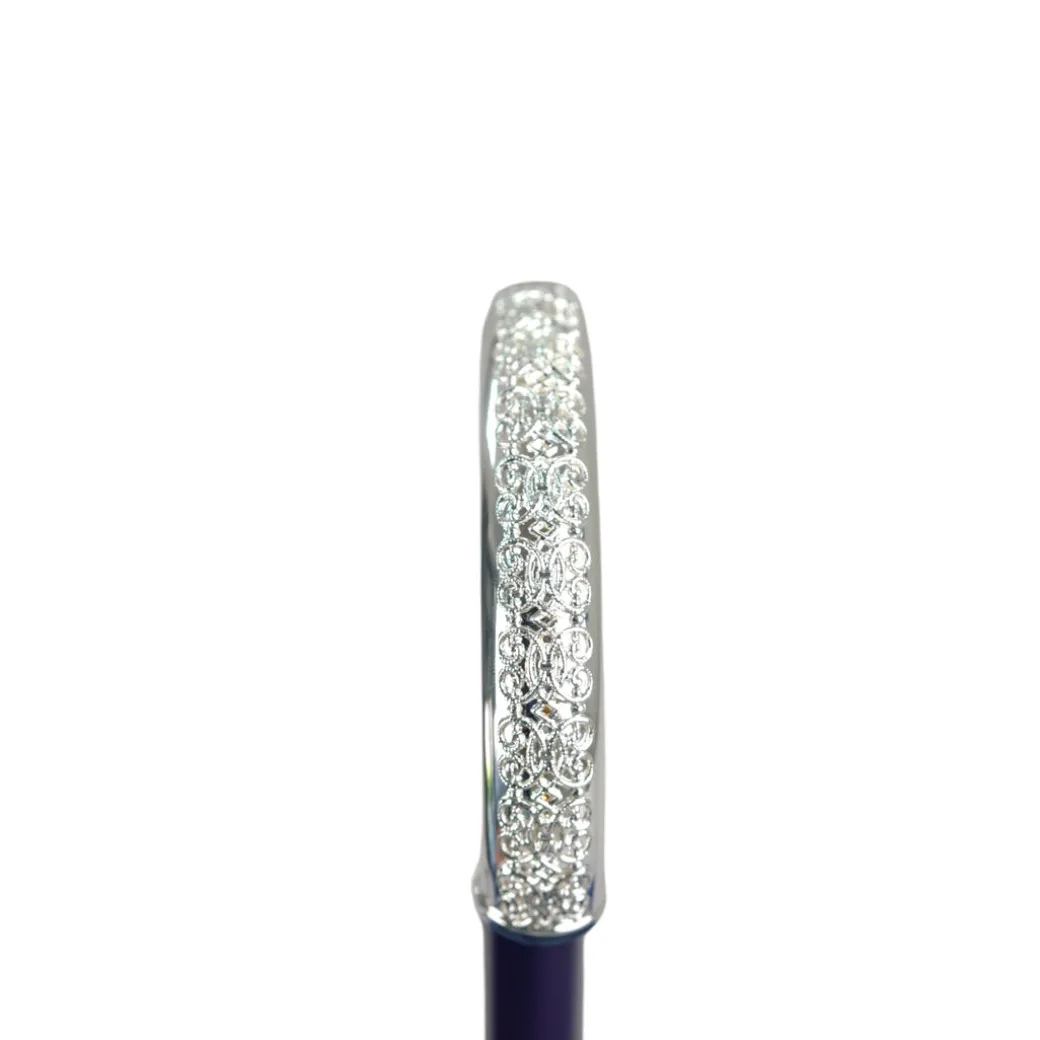 Royal Blue Umbrella with Shimmering Crystal Accents for Luxurious Styl