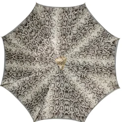Snake Charmer: il Marchesato Umbrella with Cobra Handle in Gold