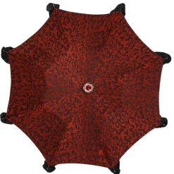 Special Edition Umbrella Featuring Black Ruffles and Silver-Plated Acc