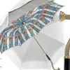 Splendido ombrello grigio con design di anemoni "35fili"