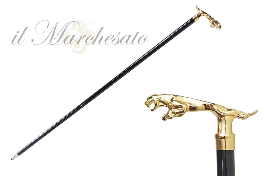 Stick a passeggiata jaguar gold -placcata 24k