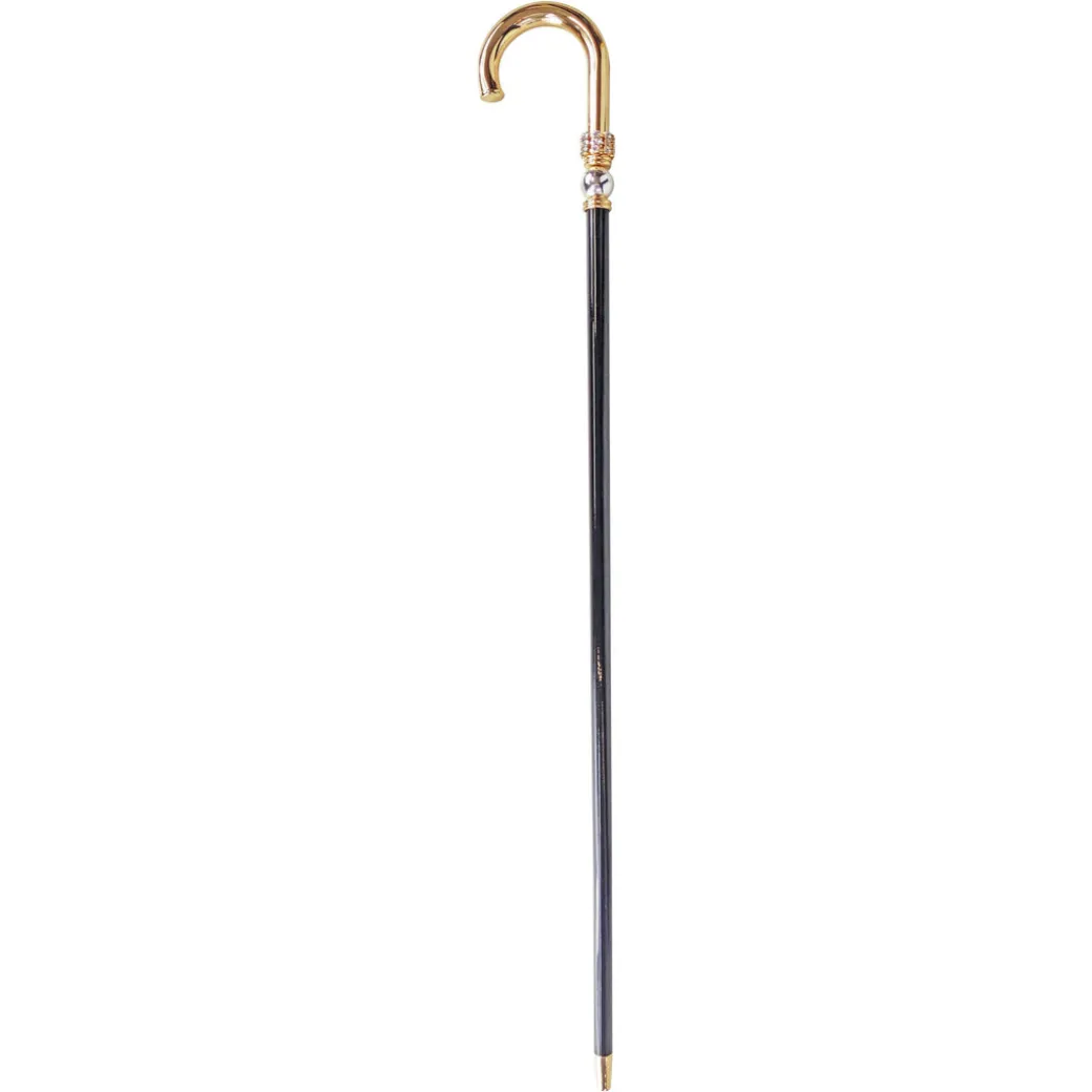 Stick a piedi per l'uomo in ottone - 24k Gold placcati con sfera argentata