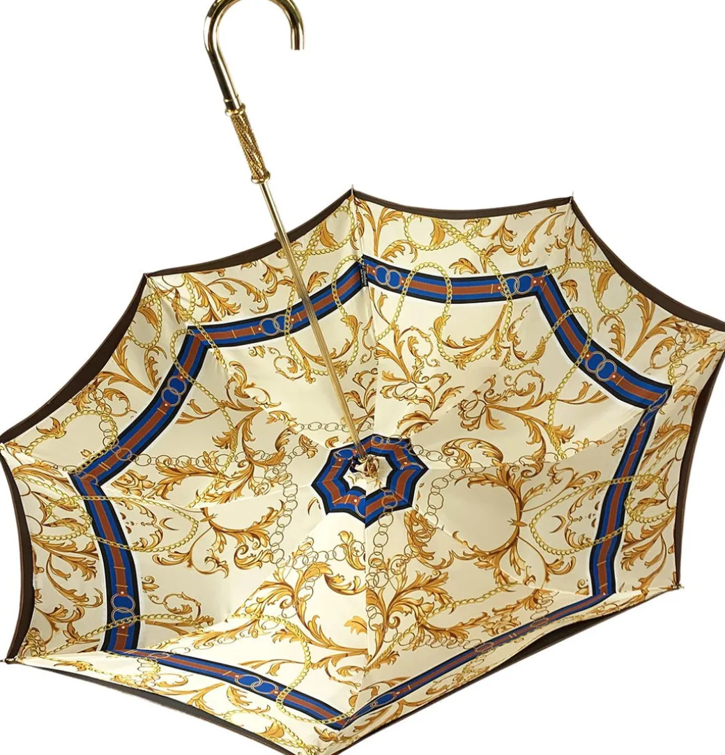 Stupendo ombrello in bronzo con catene