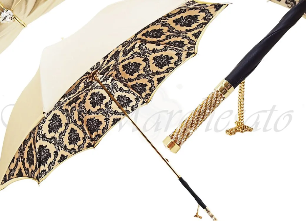 Stylish Baroque Design - Handmade Fashion Umbrella For Women il Marchesato Ombrelli