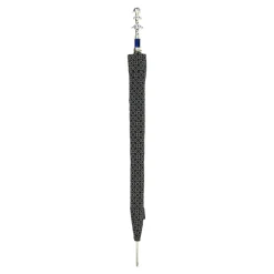 Stylish Grey & Blue Jacquard Umbrella - Silverplated handle
