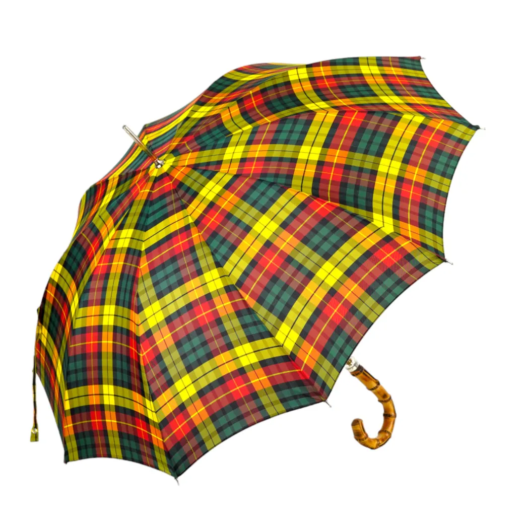 Stylish Tartan Bamboo Umbrella