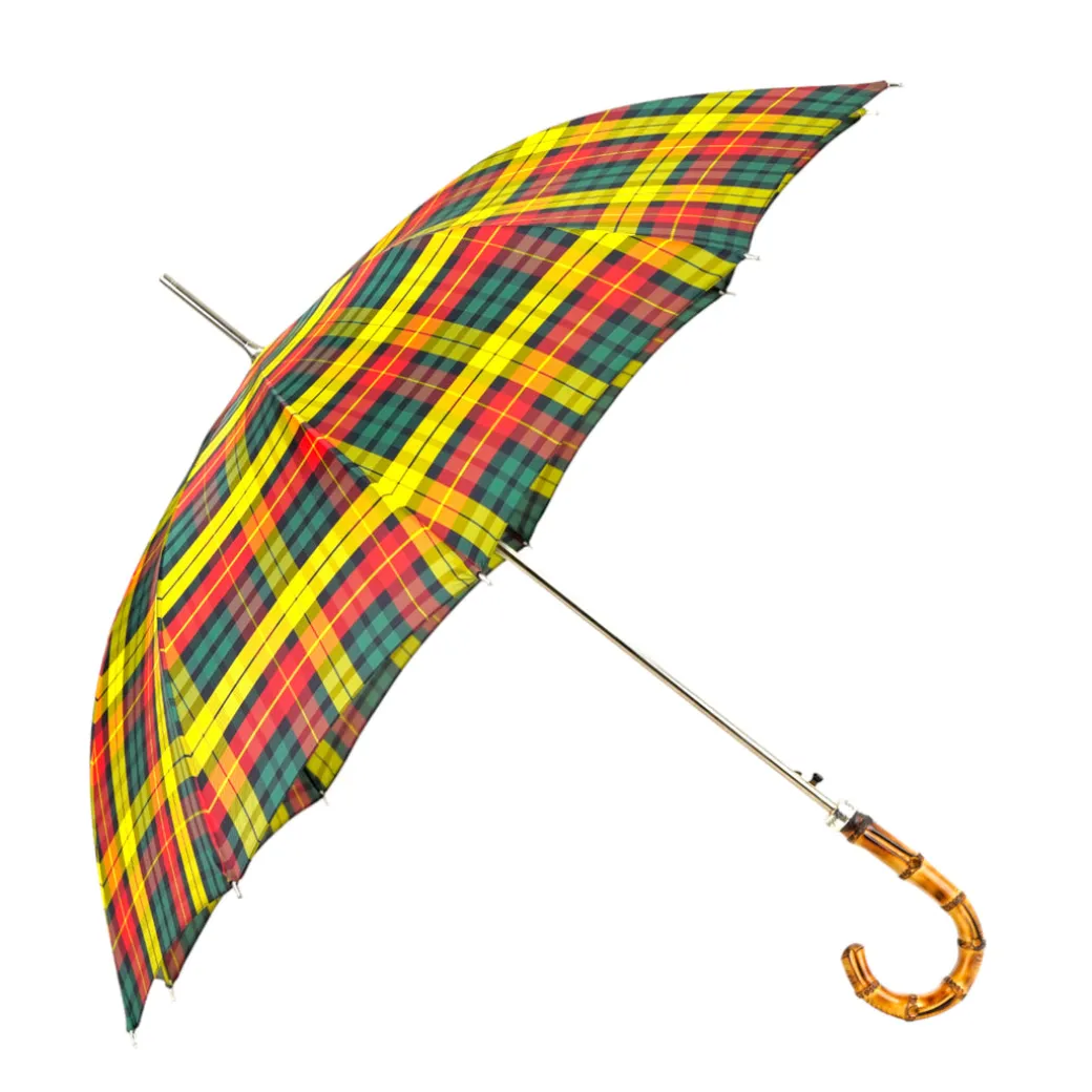 Stylish Tartan Bamboo Umbrella