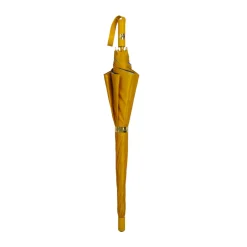 Umbrella with Painted Canvas Style Fabric - Leather handle