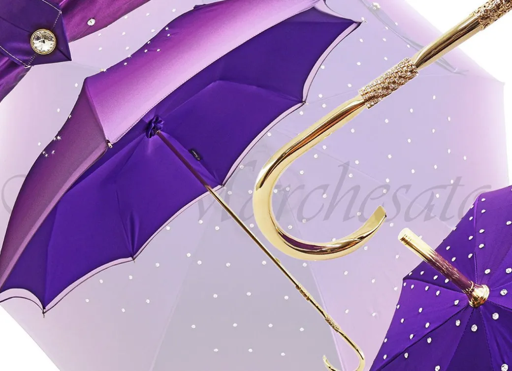 Umbrello di signore lussuose adornato con elementi Swarovski Cristalli Ombrelli