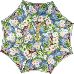 Verde gradiente luminoso con design floreale