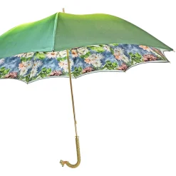 Verde gradiente luminoso con design floreale