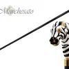 Zebra smaltata - bastone da passeggio italiano